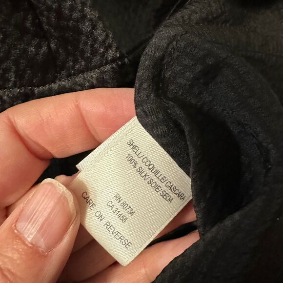 BCBGMAXAZRIA Vintage-Inspired Pleated Black Silk Blouse – Sz S - Picture 7 of 7